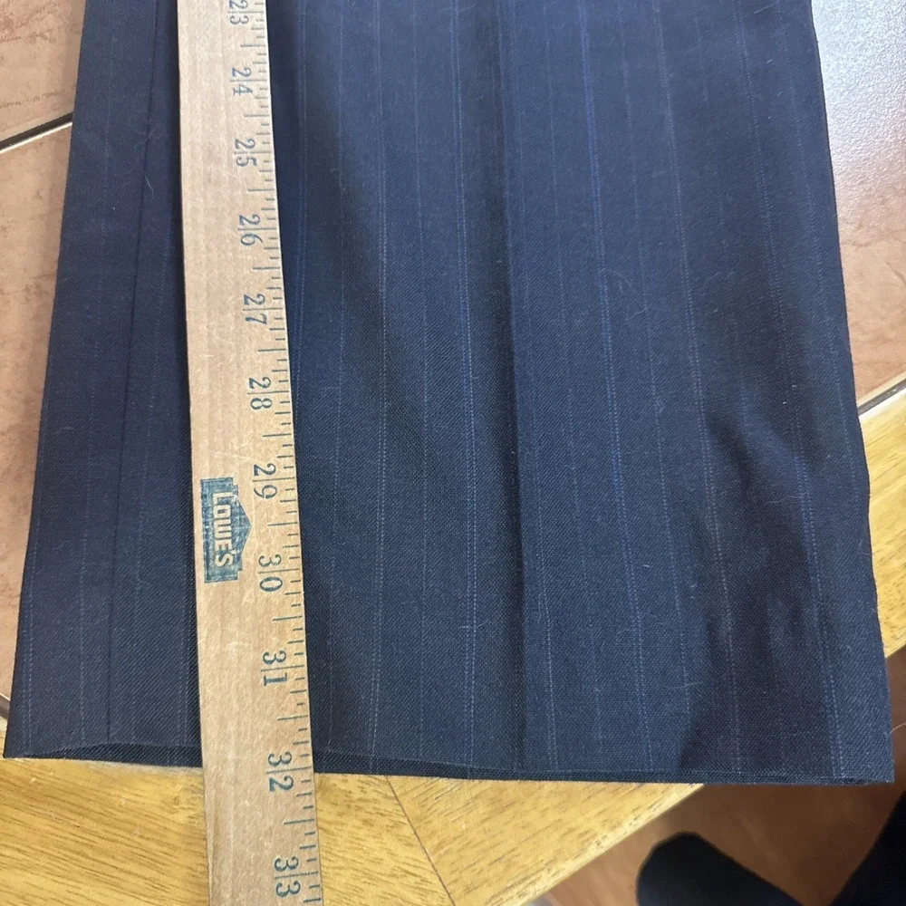 Towncraft Blue Pin Stripe 2-Piece Suit Sz 42R Jacket 38 x 32 Pant VTG Wool Blend